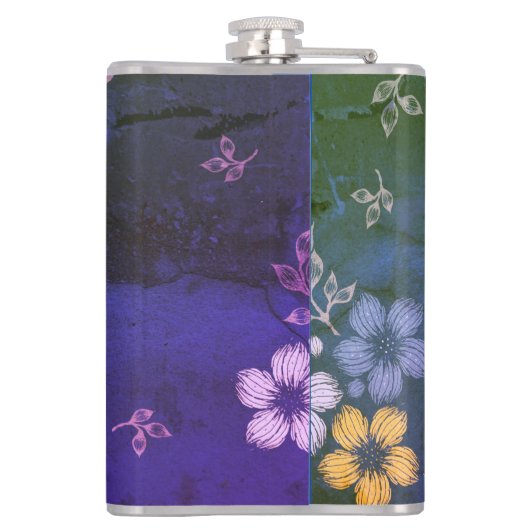 Folk Garden Vinyl Wrapped Flask Heupfles (Achterkant)