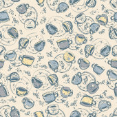 Folk Garden Vinyl Wrapped Flask Heupfles