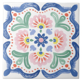 Folk Garden Watercolor Tegeltje