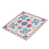 Folk Garden Watercolor Tegeltje (Zijkant)