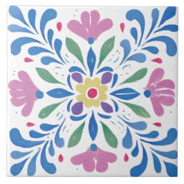 Folk Garden Watercolor Tegeltje