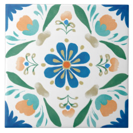 Folk Garden Watercolor Tegeltje