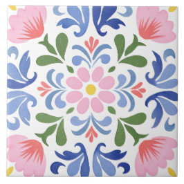Folk Garden Watercolor Tegeltje