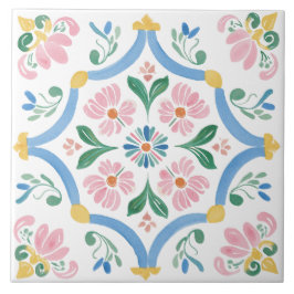 Folk Garden Watercolor Tegeltje