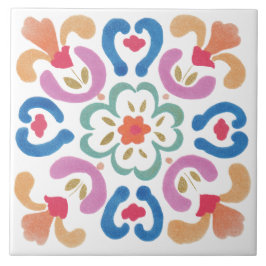 Folk Garden Watercolor Tegeltje