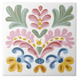 Folk Garden Watercolor Tegeltje