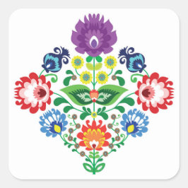 💓Folk geïnspireerde diamant Vierkante Sticker