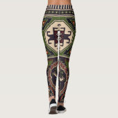 Folk geometric: kleurrijk etnisch behang. leggings (Achterkant)