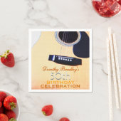 Folk Guitar 50ste Verjaardag Celebration Paper Nap Servetten (Insitu)