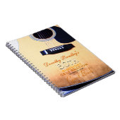 Folk Guitar 50th Birthday Personalized Guest Book Notitieboek (Rechterzijde)