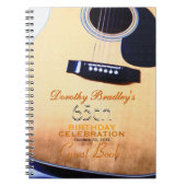 Folk Guitar 65th Birthday Personalized Guest Book Notitieboek (Voorkant)