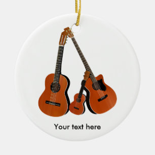 Folk Guitar Akoestische Bas en Ukulele Keramisch Ornament
