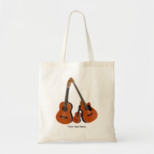 Folk Guitar Akoestische Bas en Ukulele Tote Bag