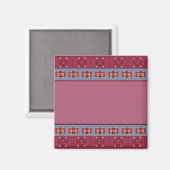 Folk Heart Pattern Magnet (Voorkant / Achterkant)