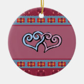 Folk Heart Pattern Ornament (Voorkant)