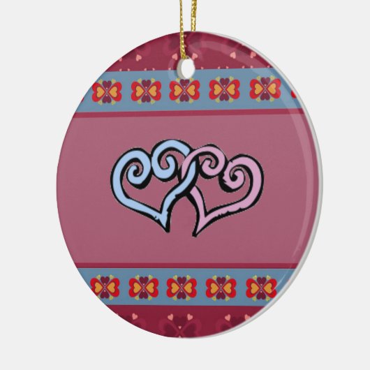 Folk Heart Pattern Ornament (Links)