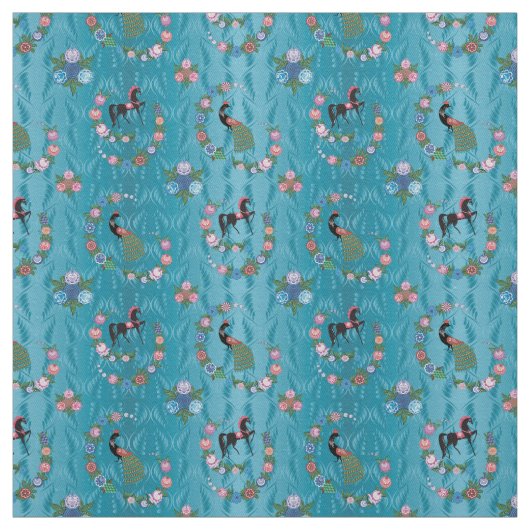 Folk Hungarian Pattern Fabric Stof (Swatch)