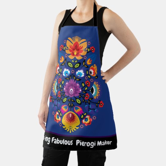  Folk-ing Fabulous Pierogi maker Schort (Insitu)