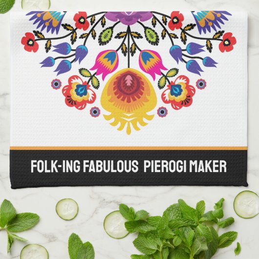  Folk-ing Fabulous Pierogi maker Theedoek (Gevouwen)