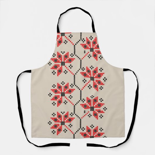 Folk-Inspired Kitchen Essentials Schort (Voorkant)