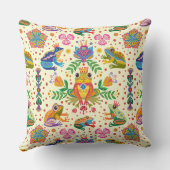 Folk Kikkers & Bloemen Fantasia Kussen (Achterkant)