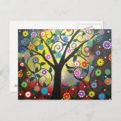 FOLK KUNSTBEELD VAN kleuren DOOR LORI EVERETT brie Briefkaart (Voorkant / Achterkant)