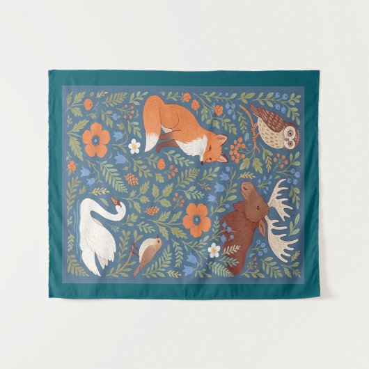 folk lore art wandkleed (Voorkant (horizontaal))