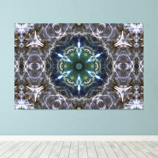 Folk Mandala Canvas Afdrukken (Insitu (Houten vloer))