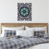 Folk Mandala Canvas Afdrukken (Insitu (Slaapkamer))