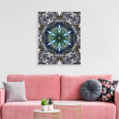 Folk Mandala Canvas Afdrukken (Insitu (Woonkamer))