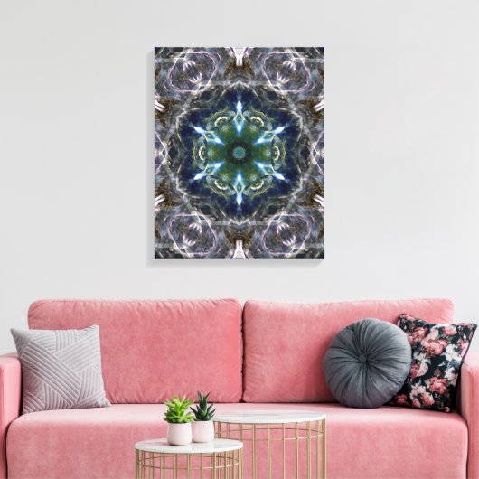Folk Mandala Canvas Afdrukken (Insitu (Woonkamer))