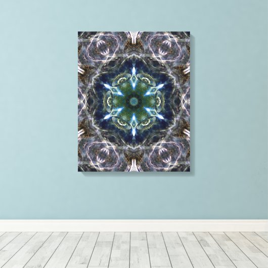 Folk Mandala Canvas Afdrukken (Insitu (Houten vloer))