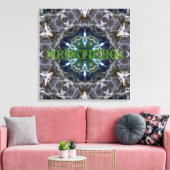 Folk Mandala Canvas Afdrukken (Insitu (Woonkamer))