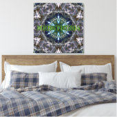 Folk Mandala Canvas Afdrukken (Insitu (Slaapkamer))