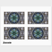 Folk Mandala Classic Round Sticker (Vel)