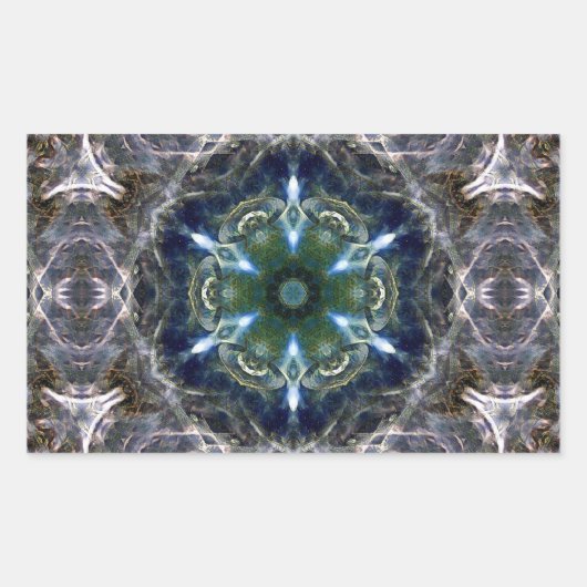 Folk Mandala Classic Round Sticker (Voorkant)