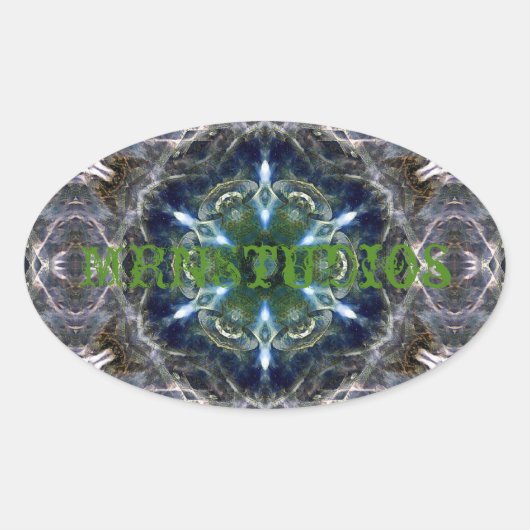 Folk Mandala Classic Round Sticker (Voorkant)