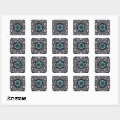 Folk Mandala Classic Round Sticker (Vel)