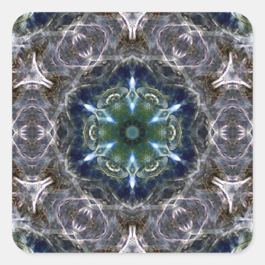 Folk Mandala Classic Round Sticker (Voorkant)