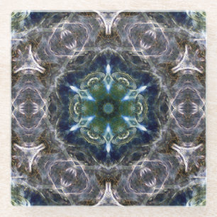 Folk Mandala Glazen Onderzetter