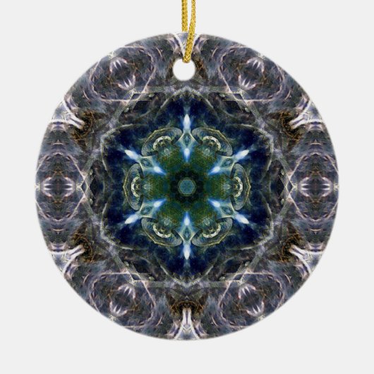 Folk Mandala Keramisch Ornament (Voorkant)