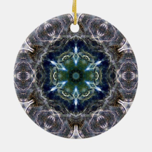 Folk Mandala Keramisch Ornament (Achterkant)
