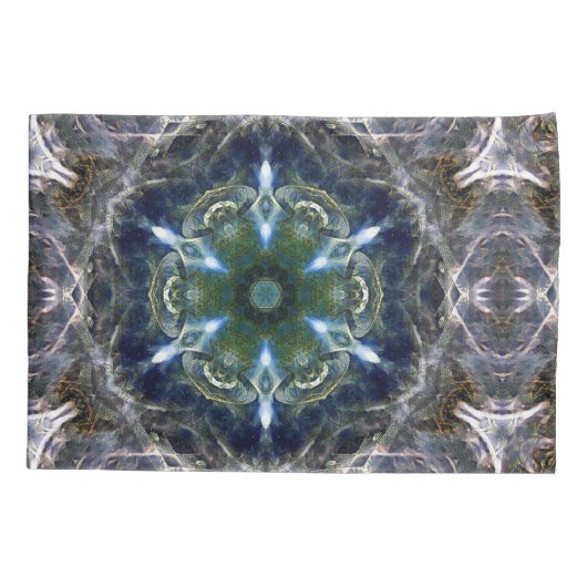 Folk Mandala Kussensloop (Achterkant-Links)