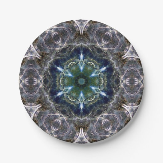 Folk Mandala Papieren Bordje (Voorkant)