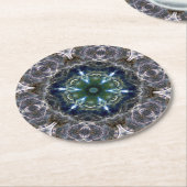 Folk Mandala Square Paper Onderzetter (Gebogen)