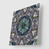 Folk Mandala Vierkante Klok (Hoek)