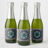 Folk Mandala Wine Label Sparkling Wijnetiket (Flessen)
