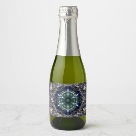 Folk Mandala Wine Label Sparkling Wijnetiket (Voorkant)