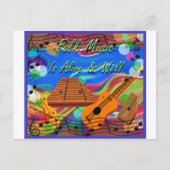 Folk Music is live en goed Briefkaart (Voorkant)