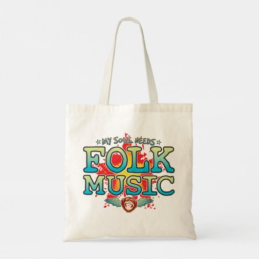 Folk Music Soul Canvas tas (Achterkant)